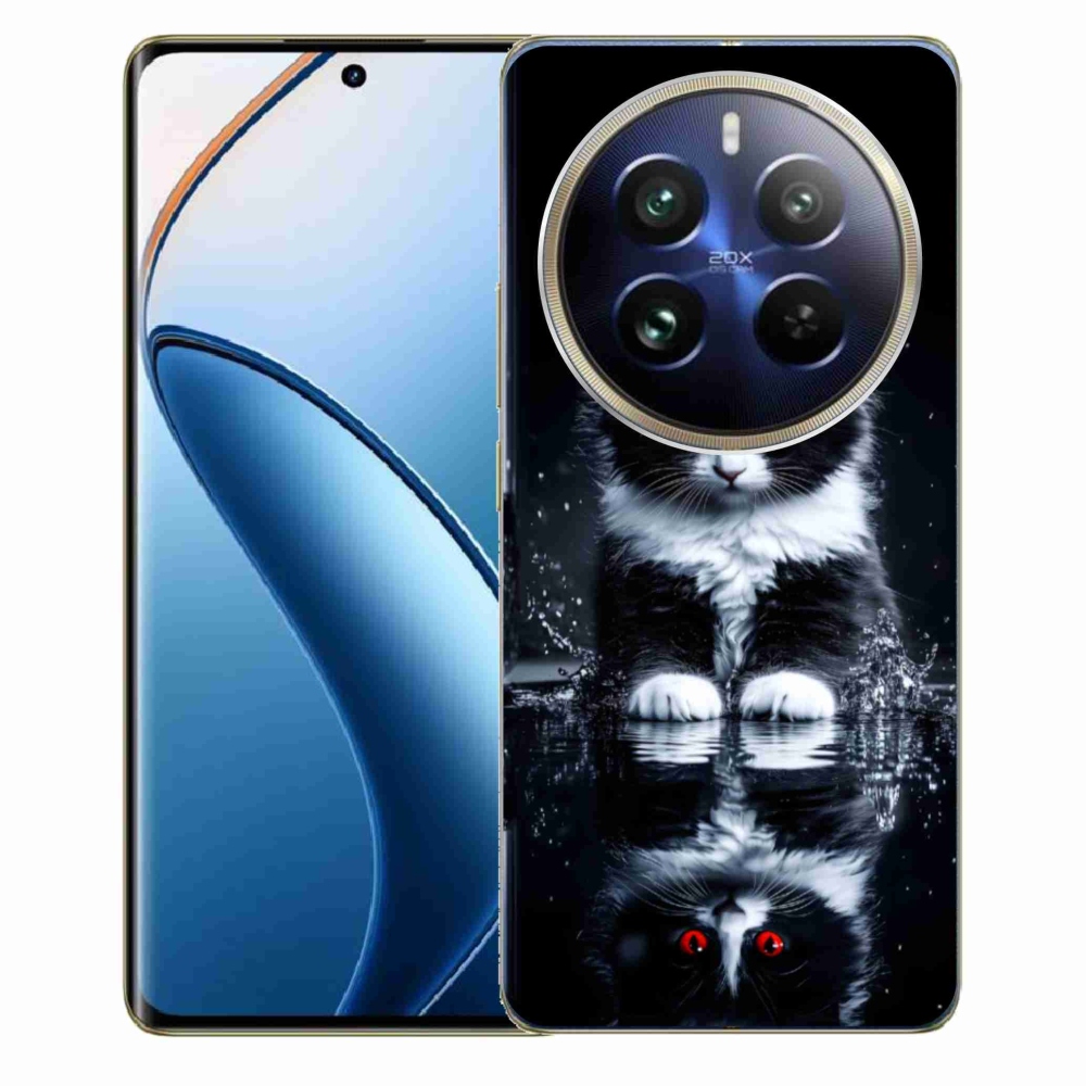 Gélový kryt mmCase na Realme 12 Pro 5G/12 Pro+ 5G - čiernobiele mačiatko