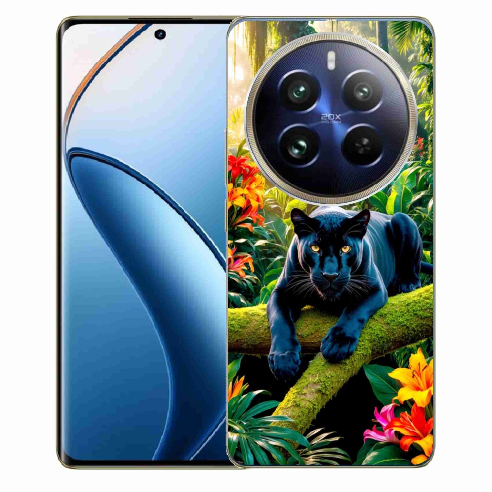 Gélový kryt mmCase na Realme 12 Pro 5G/12 Pro+ 5G - čierny panter v džungli