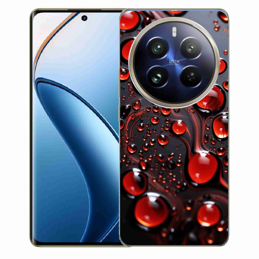Gélový kryt mmCase na Realme 12 Pro 5G/12 Pro+ 5G - červené kvapky 2