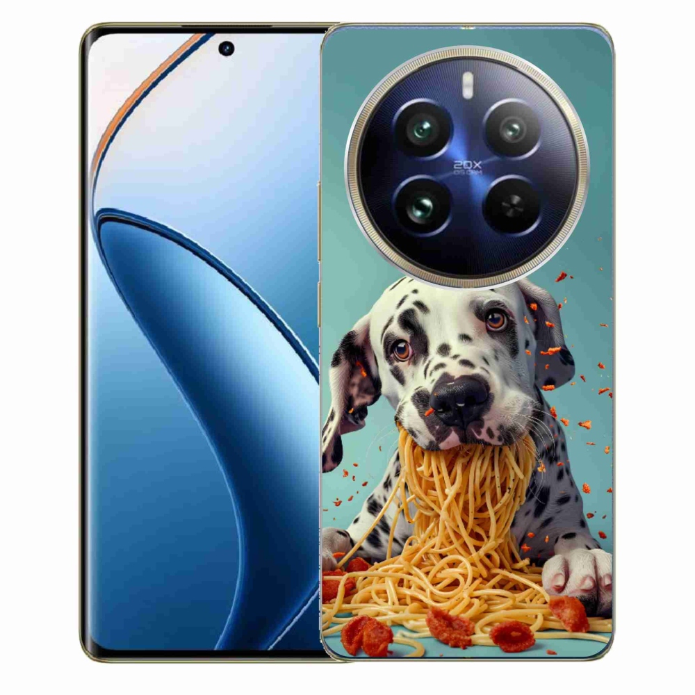 Gélový kryt mmCase na Realme 12 Pro 5G/12 Pro+ 5G - dalmatín a špagety