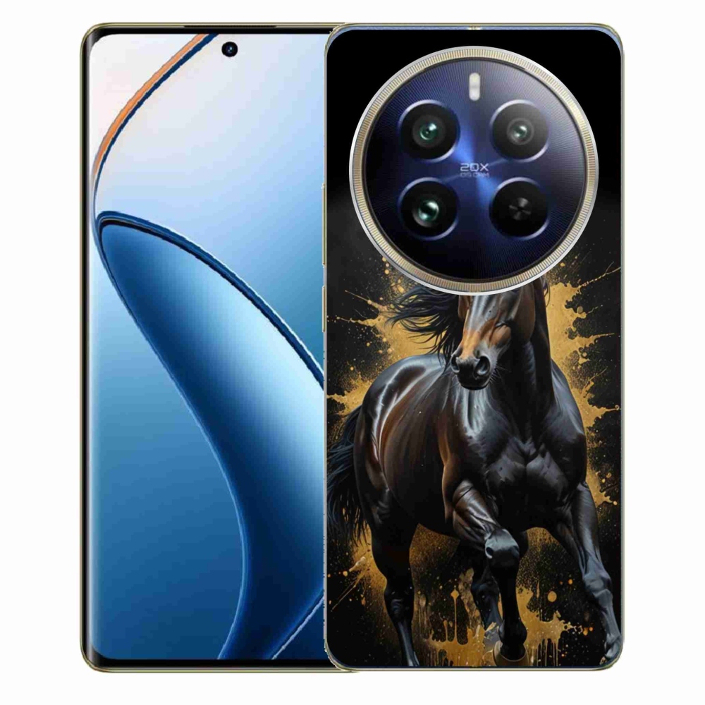 Gélový kryt mmCase na Realme 12 Pro 5G/12 Pro+ 5G - elegantný čierny žrebec