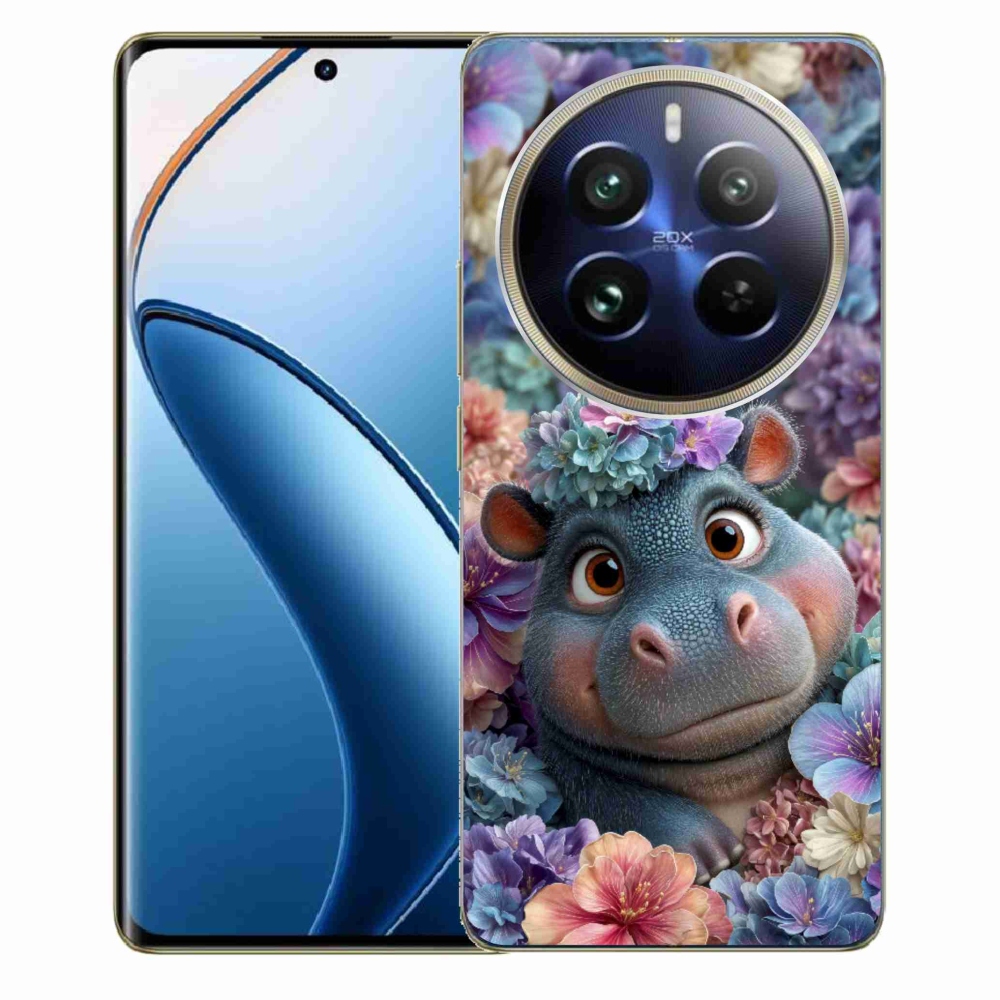 Gélový kryt mmCase na Realme 12 Pro 5G/12 Pro+ 5G - hrošík v kvetoch