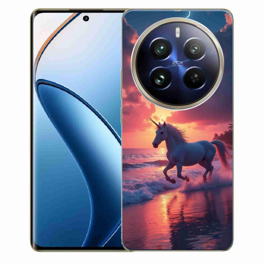 Gélový kryt mmCase na Realme 12 Pro 5G/12 Pro+ 5G - jednorožec na pláži