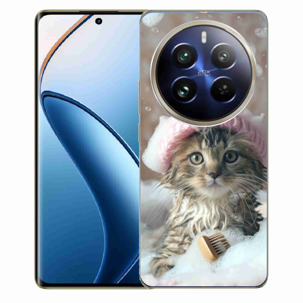 Gélový kryt mmCase na Realme 12 Pro 5G/12 Pro+ 5G - mačiatko a kúpeľ