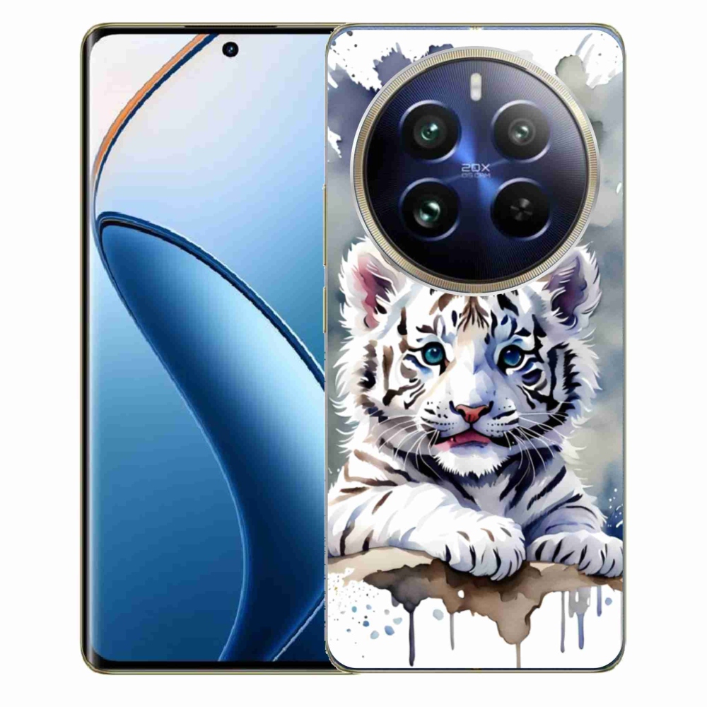 Gélový kryt mmCase na Realme 12 Pro 5G/12 Pro+ 5G - mláďa bieleho tigra