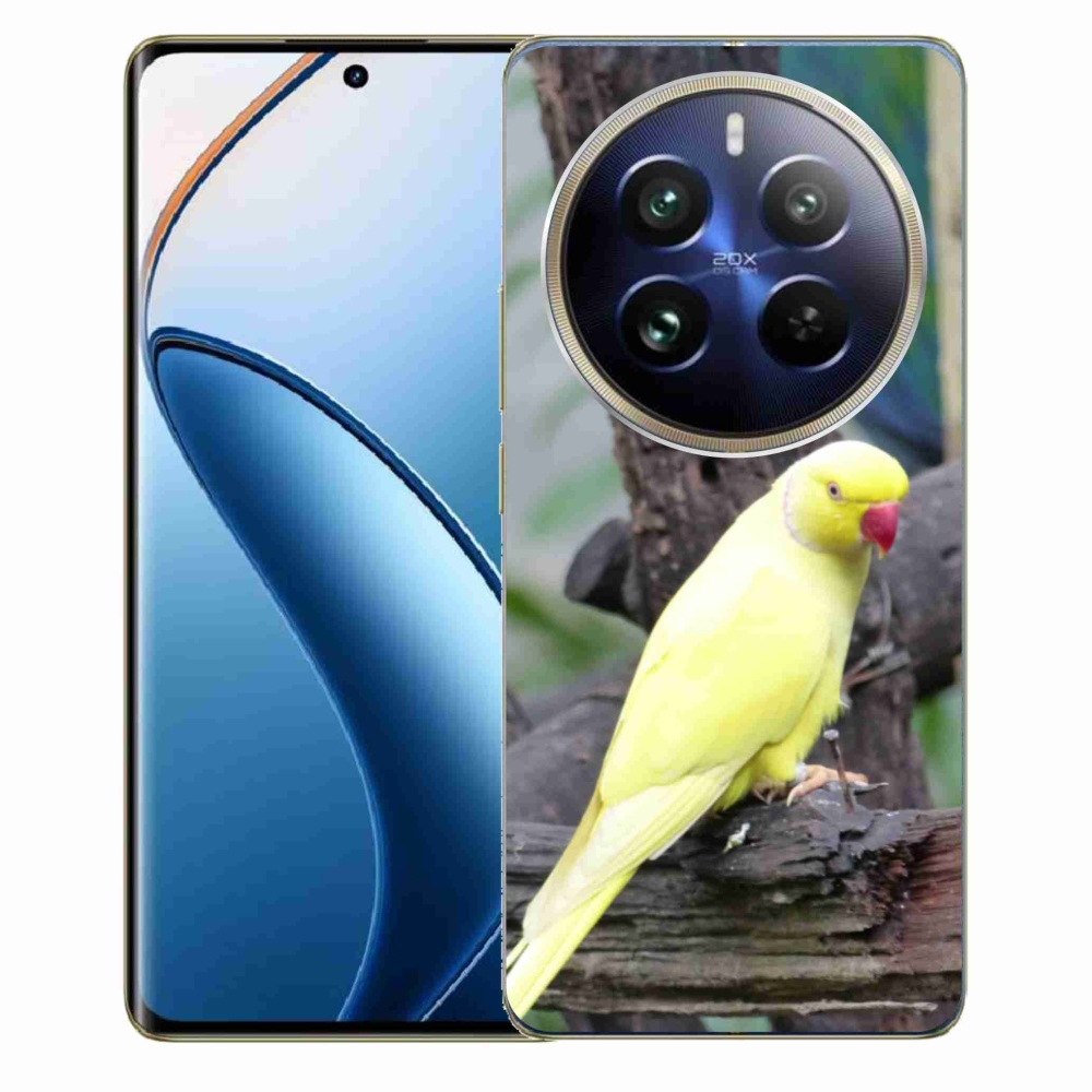 Gélový kryt mmCase na Realme 12 Pro 5G/12 Pro+ 5G - papagáj alexander žltý