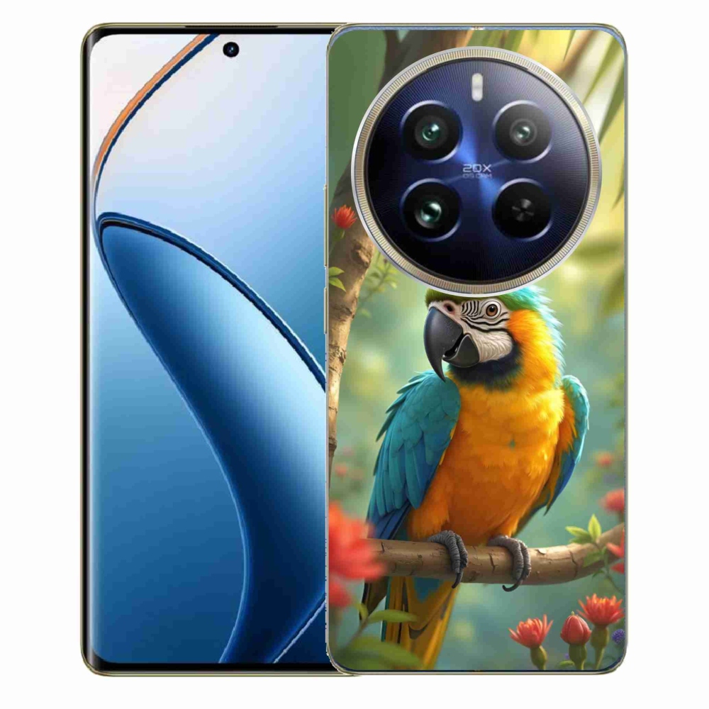 Gélový kryt mmCase na Realme 12 Pro 5G/12 Pro+ 5G - papagáj ara modrožltá