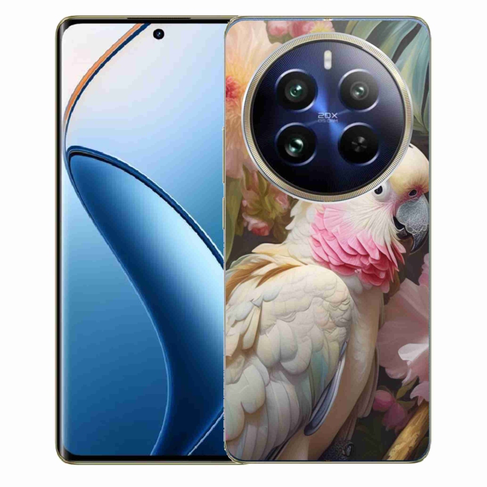 Gélový kryt mmCase na Realme 12 Pro 5G/12 Pro+ 5G - papagáj kakadu ružový 2