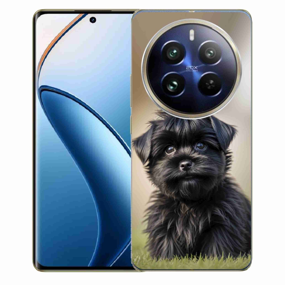 Gélový kryt mmCase na Realme 12 Pro 5G/12 Pro+ 5G - roztomilý čierny psík