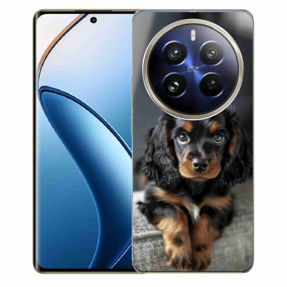 Gélový kryt mmCase na Realme 12 Pro 5G/12 Pro+ 5G - roztomilý dlhosrstý jazvečík