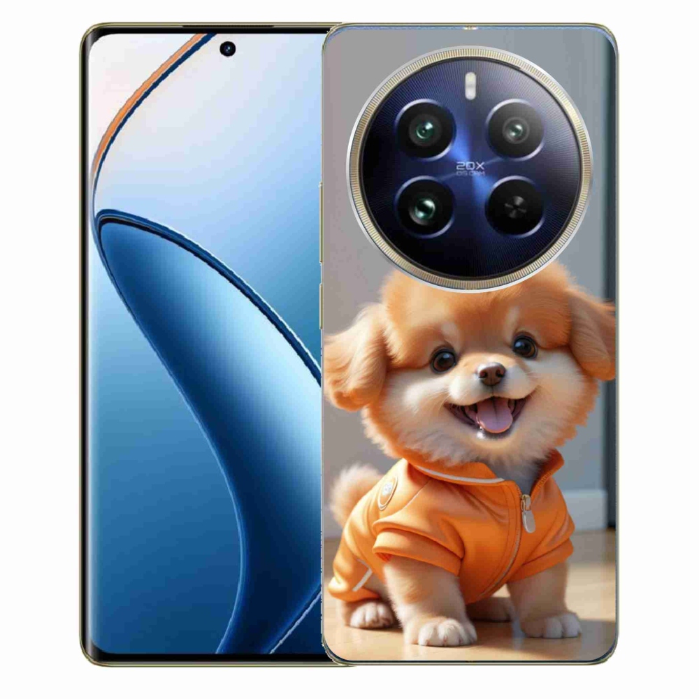 Gélový kryt mmCase na Realme 12 Pro 5G/12 Pro+ 5G - roztomilý pomeranian v mikine