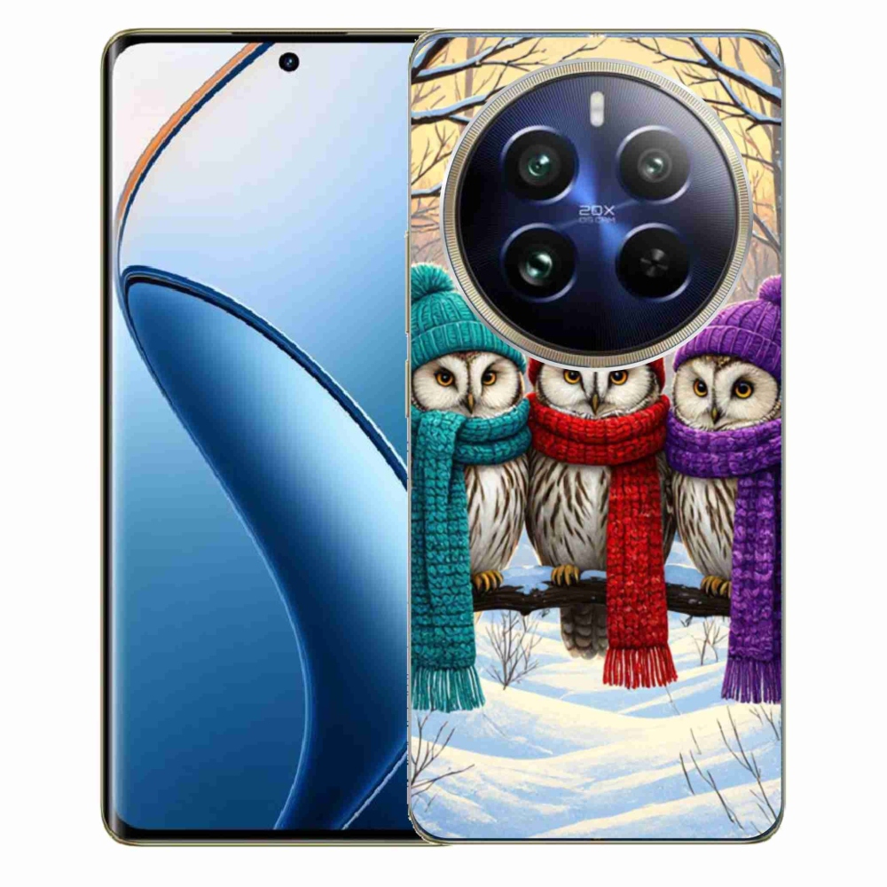 Gélový kryt mmCase na Realme 12 Pro 5G/12 Pro+ 5G - soví priatelia