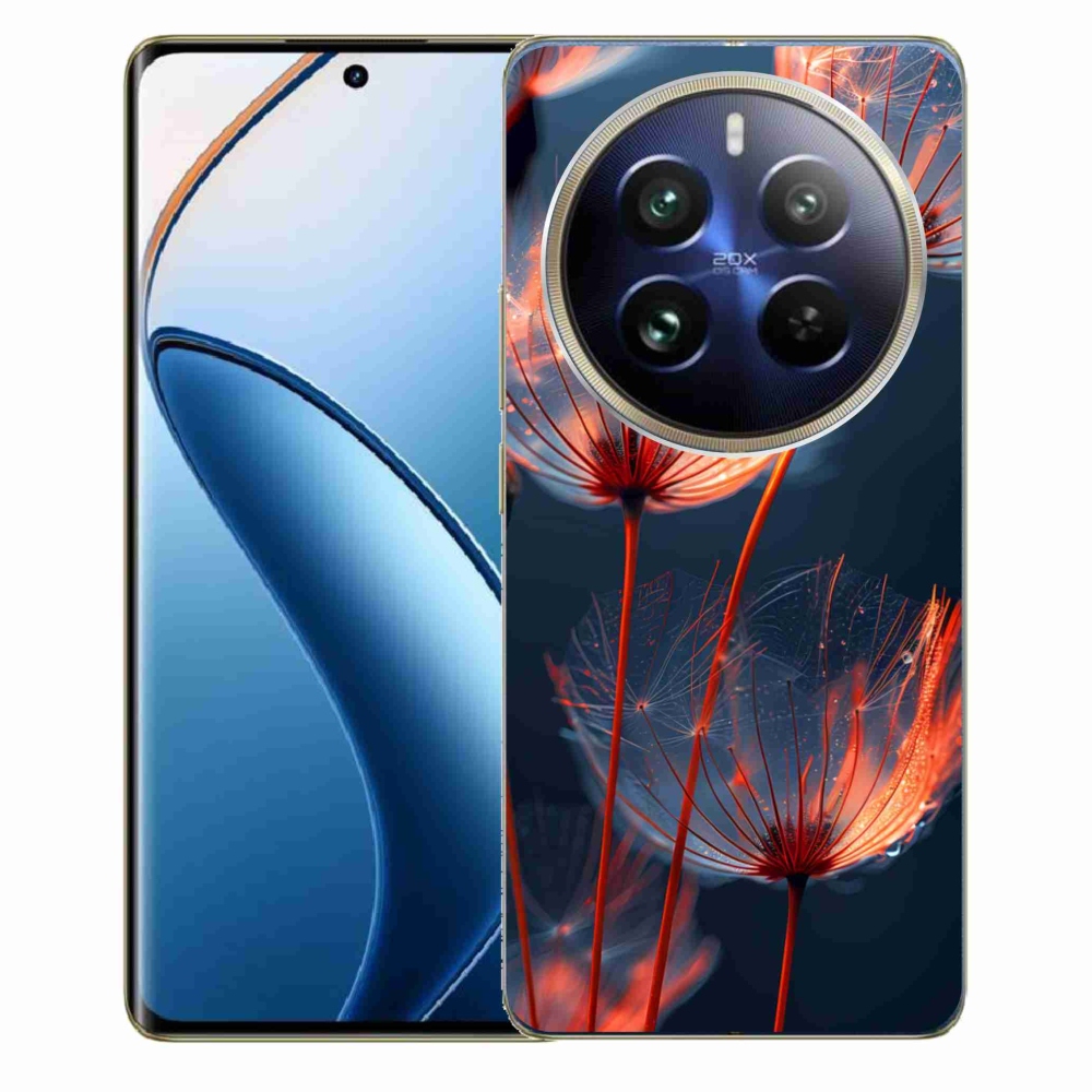 Gélový kryt mmCase na Realme 12 Pro 5G/12 Pro+ 5G - svetielkujúce páperie