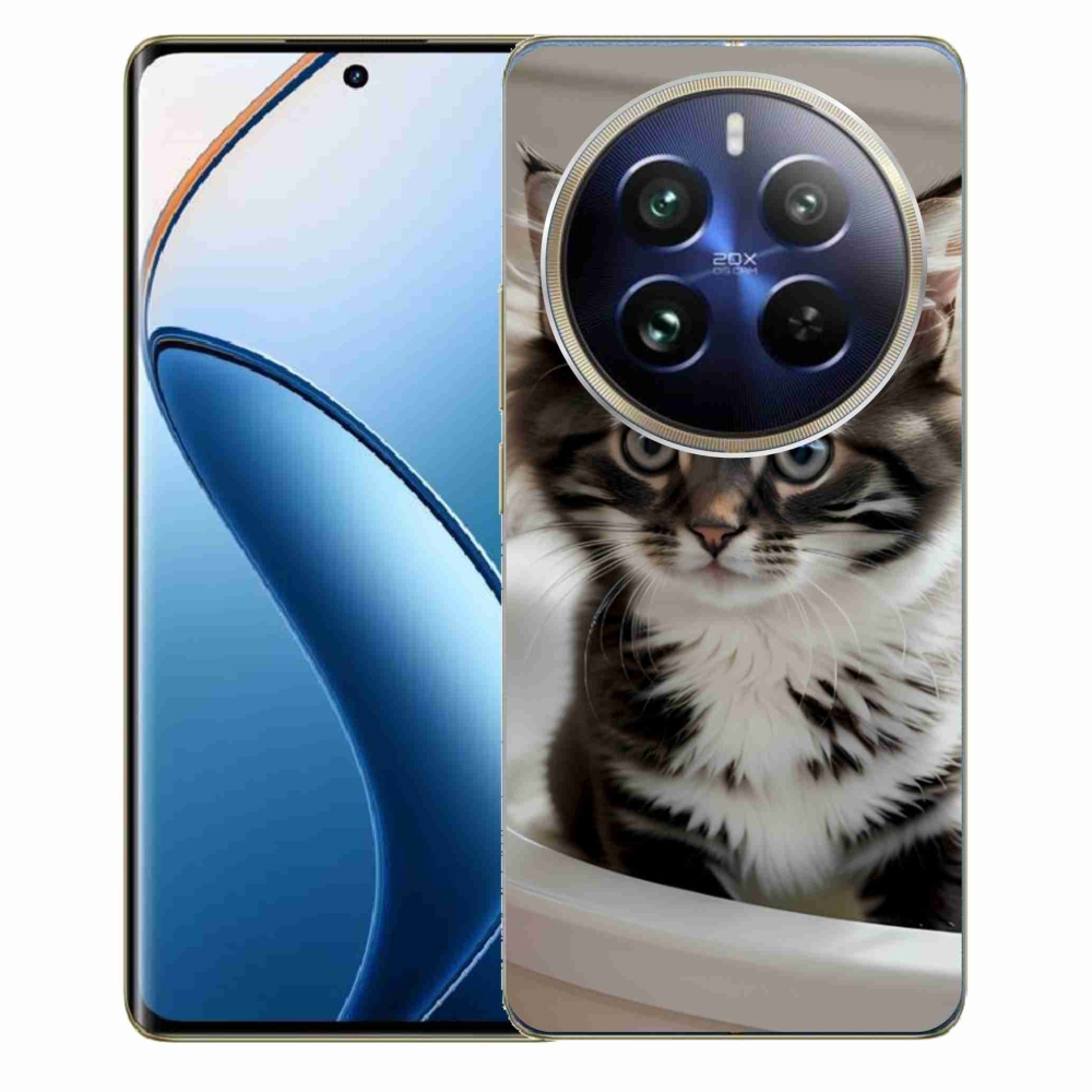 Gélový kryt mmCase na Realme 12 Pro 5G/12 Pro+ 5G - zvedavé mačiatko