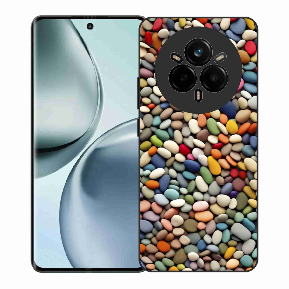 Gélový kryt mmCase na Realme 14 Pro+ 5G - farebné kamienky 2