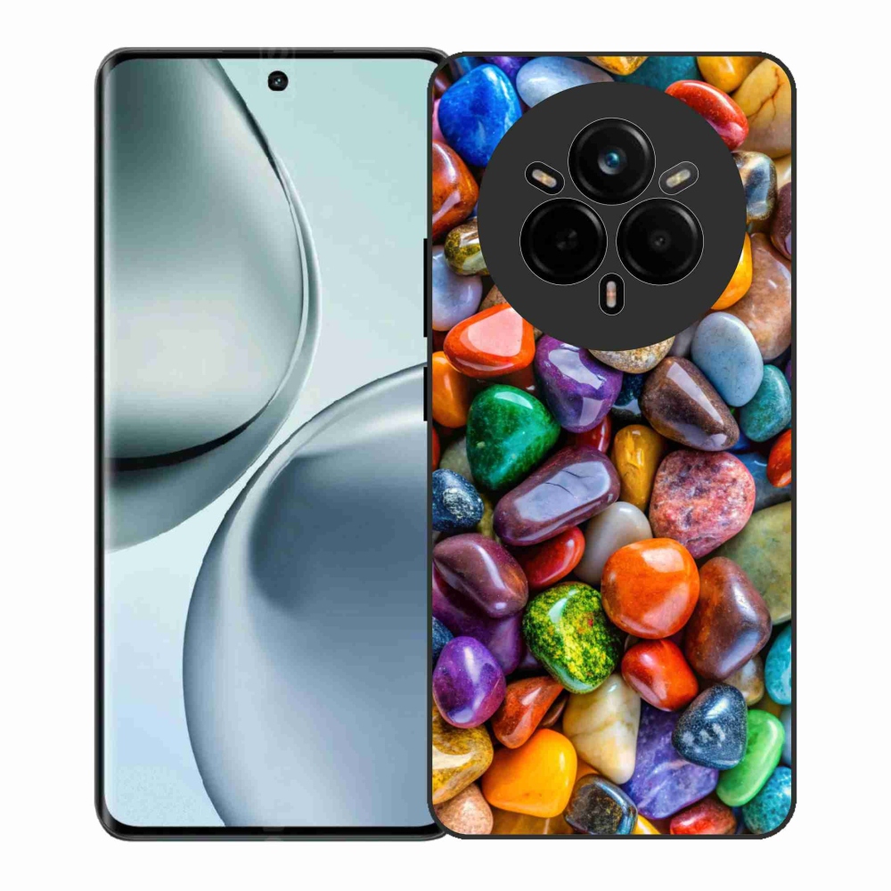 Gélový kryt mmCase na Realme 14 Pro+ 5G - farebné kamienky