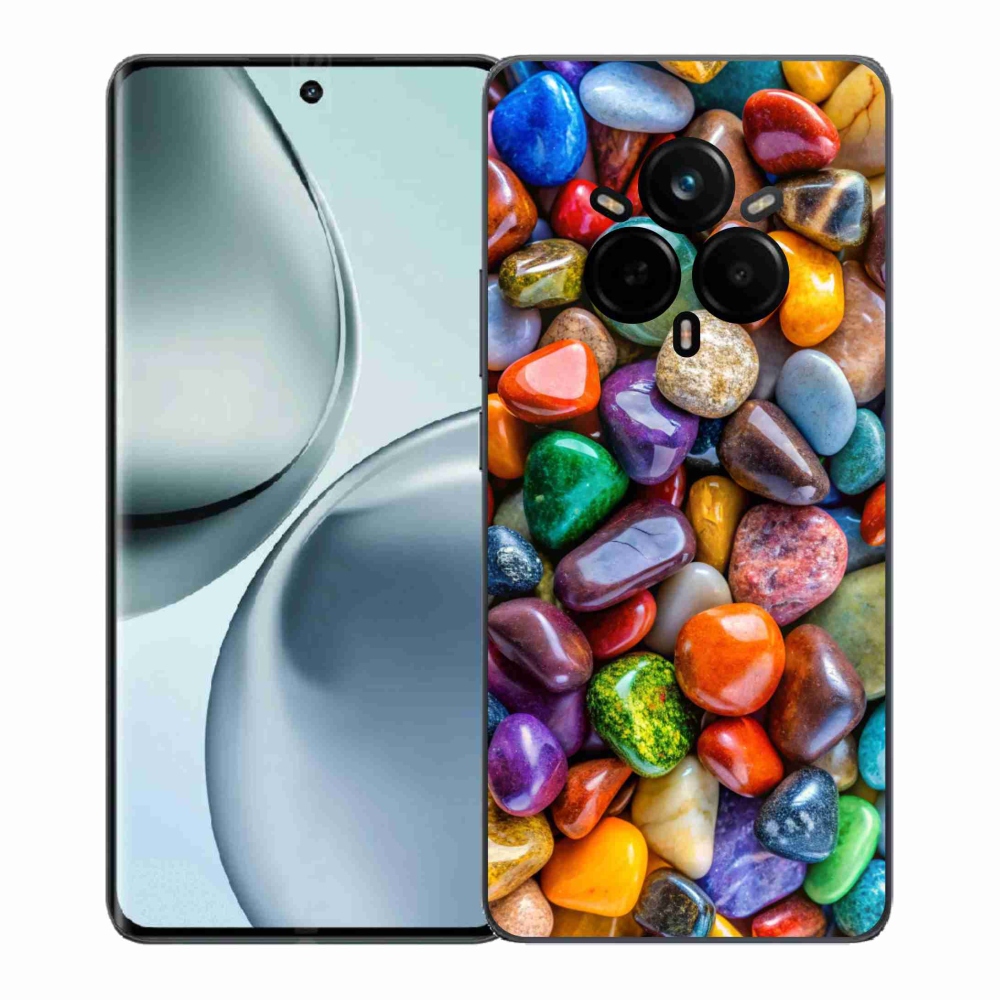 Gélový kryt mmCase na Realme 14 Pro+ 5G - farebné kamienky