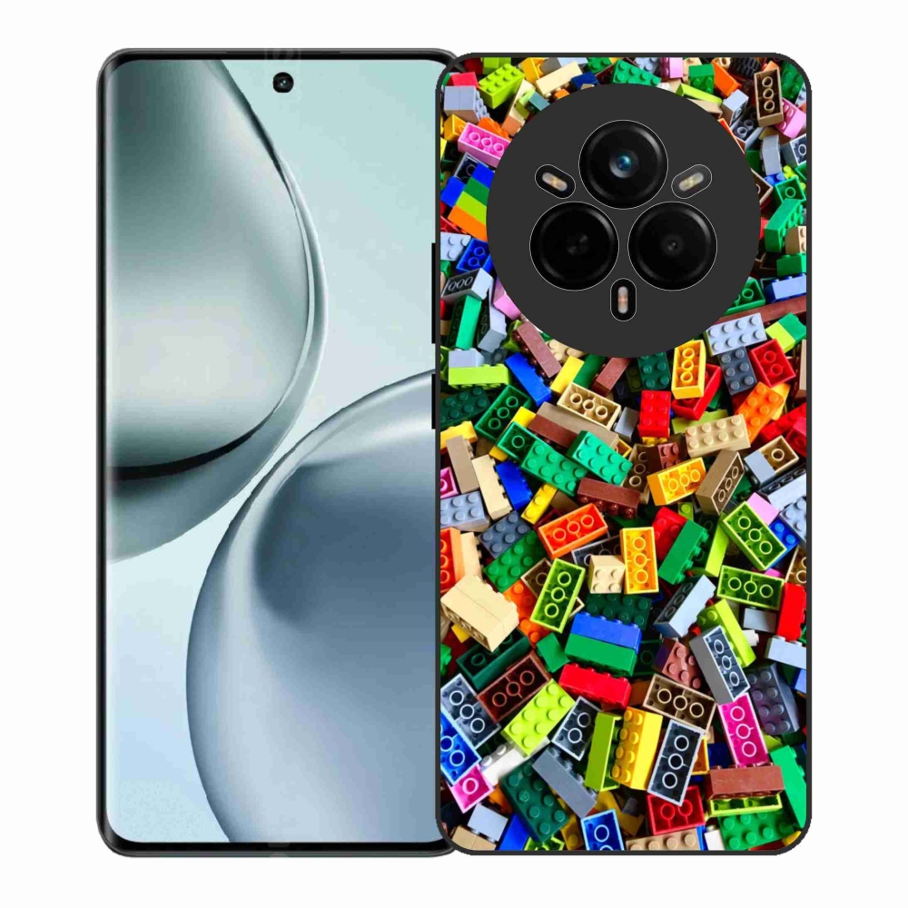 Gélový kryt mmCase na Realme 14 Pro+ 5G - farebné stavebné kocky