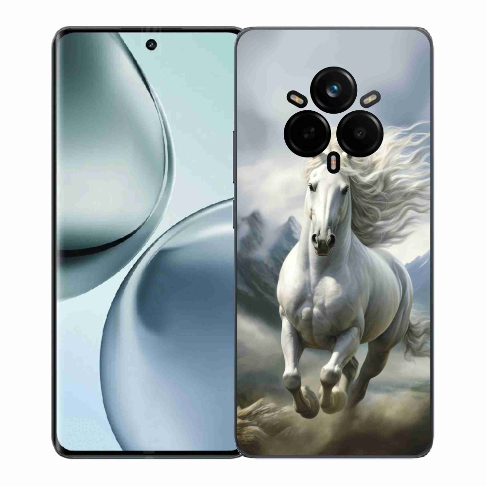 Gélový kryt mmCase na Realme 14 Pro 5G - bežiaci biely kôň 3