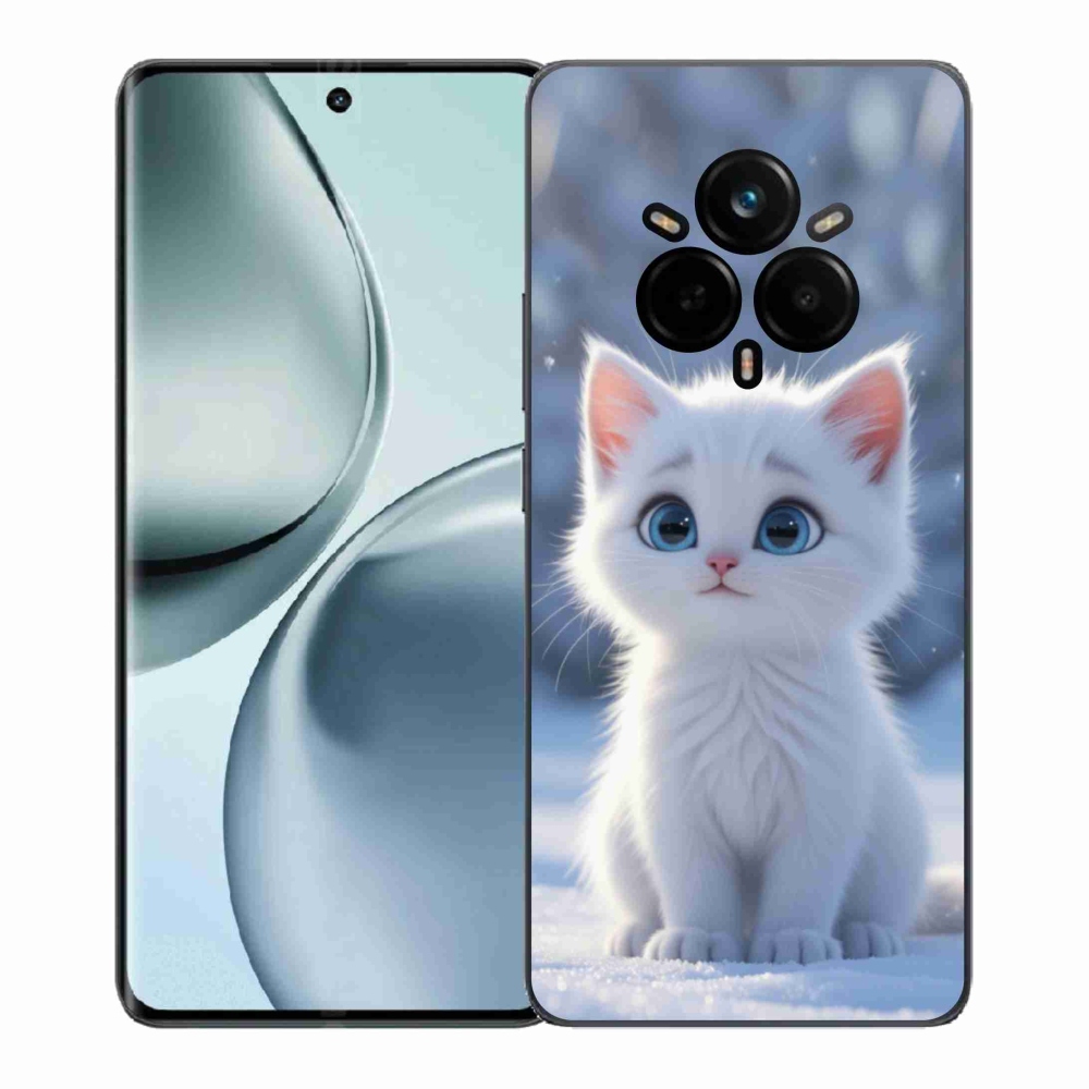 Gélový kryt mmCase na Realme 14 Pro 5G - biele mačiatko 3
