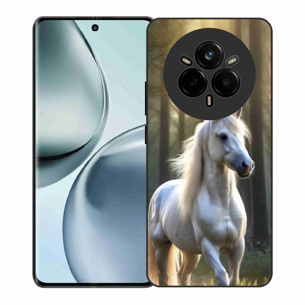 Gélový kryt mmCase na Realme 14 Pro+ 5G - biely kôň 3