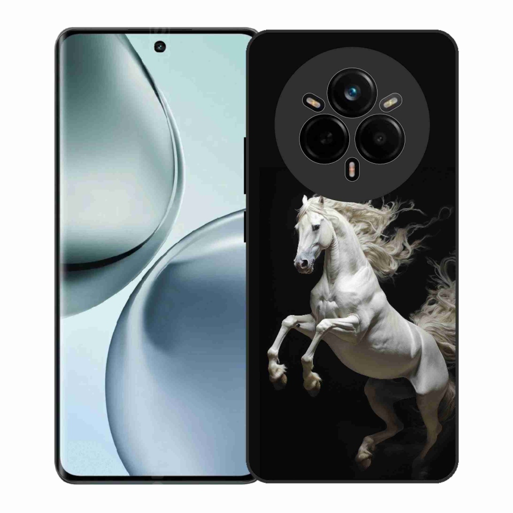 Gélový kryt mmCase na Realme 14 Pro+ 5G - biely kôň 4