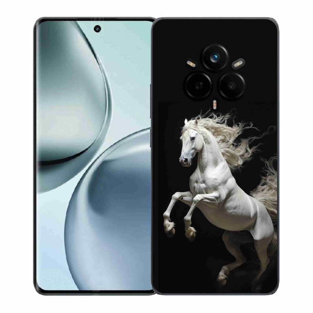 Gélový kryt mmCase na Realme 14 Pro+ 5G - biely kôň 4