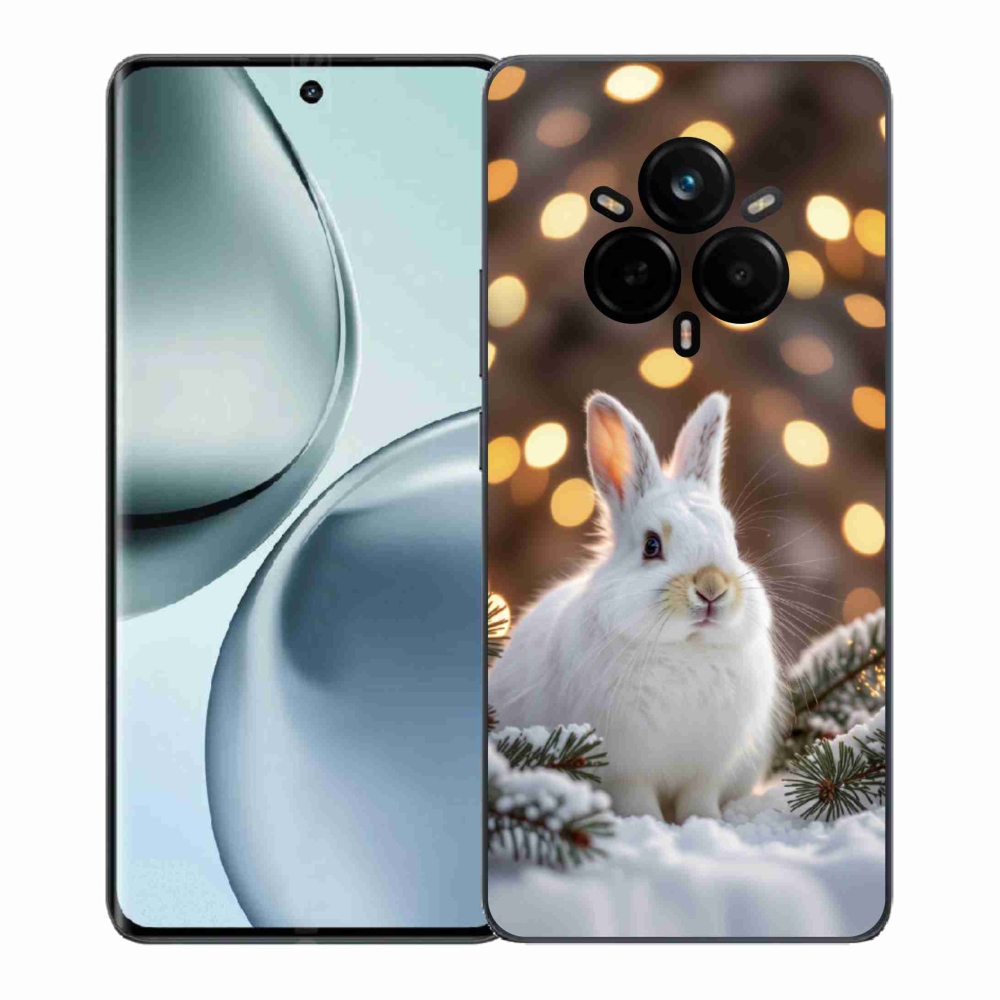 Gélový kryt mmCase na Realme 14 Pro 5G - biely zajac