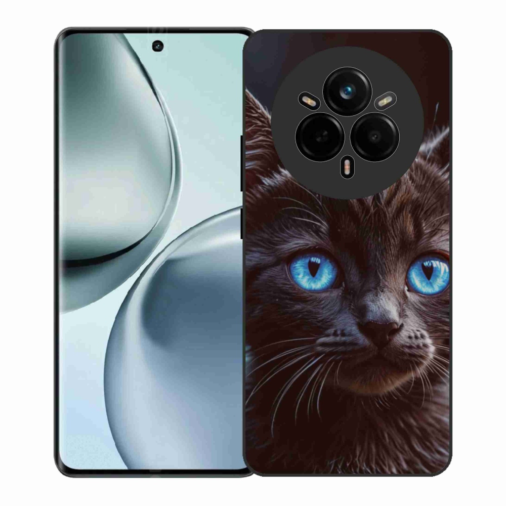 Gélový kryt mmCase na Realme 14 Pro+ 5G - čierne mačiatko 2