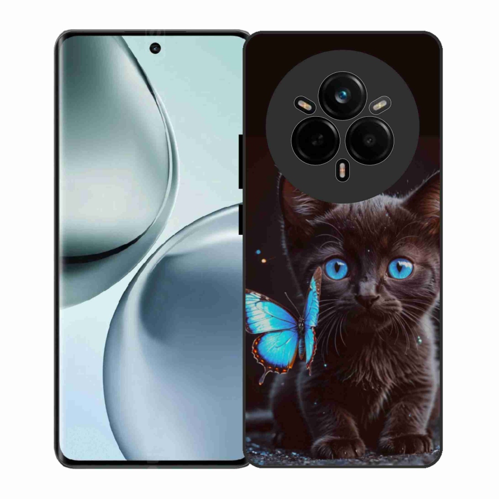 Gélový kryt mmCase na Realme 14 Pro 5G - čierne mačiatko 3