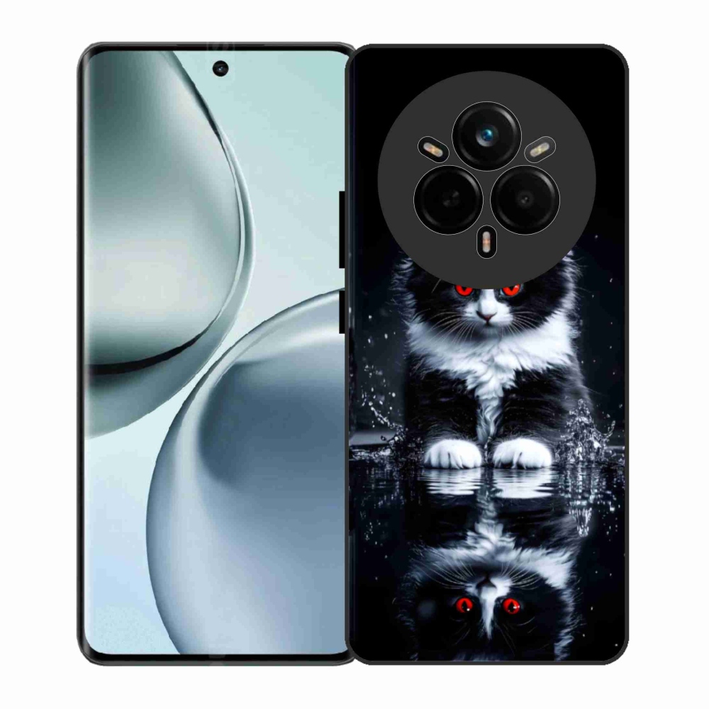 Gélový kryt mmCase na Realme 14 Pro 5G - čiernobiele mačiatko