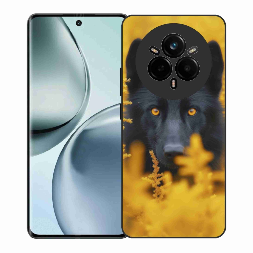 Gélový kryt mmCase na Realme 14 Pro+ 5G - čierny vlk 2