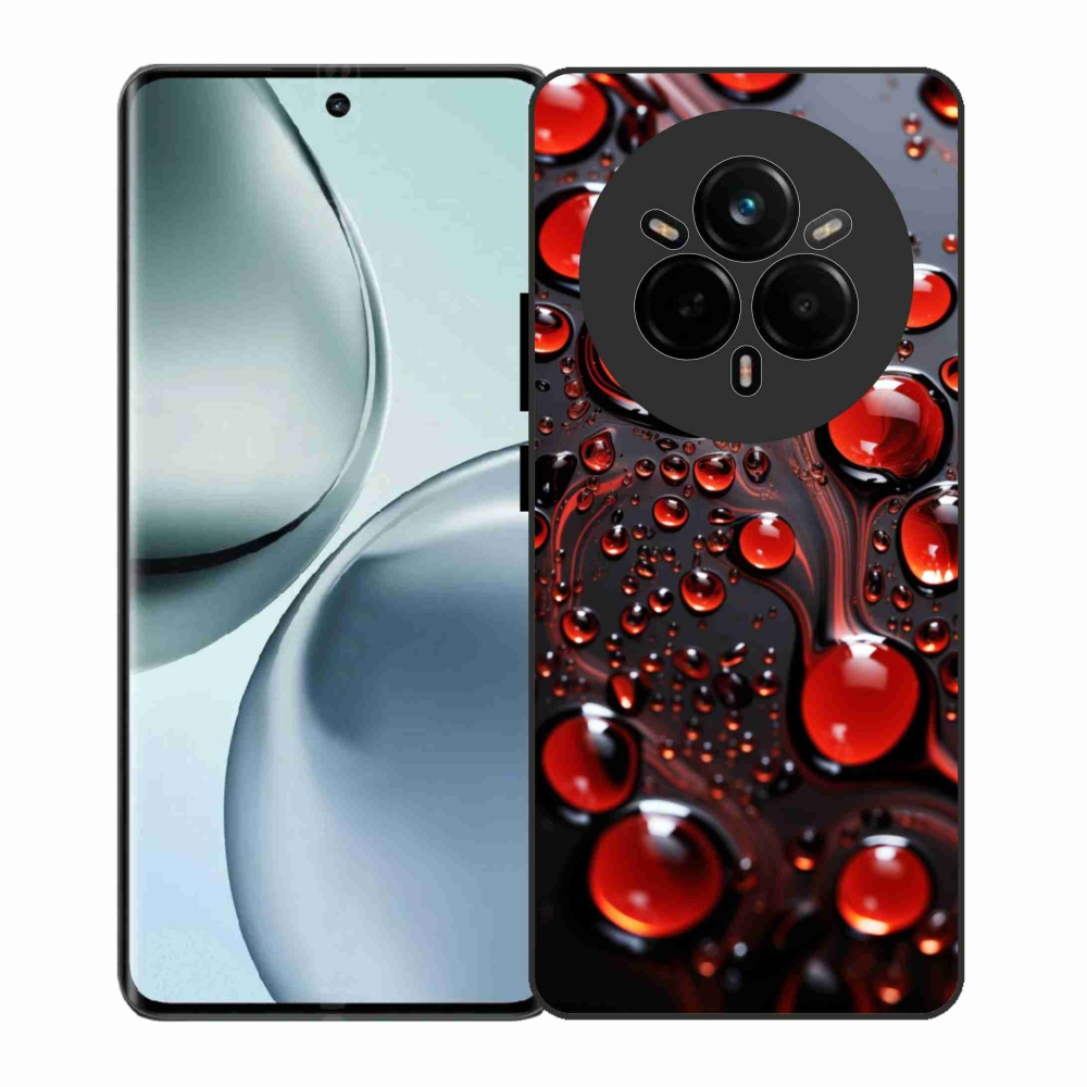 Gélový kryt mmCase na Realme 14 Pro 5G - červené kvapky 2