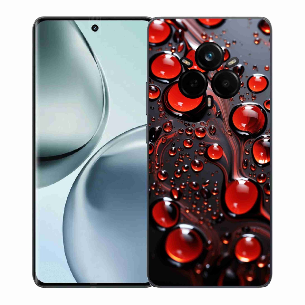 Gélový kryt mmCase na Realme 14 Pro 5G - červené kvapky 2