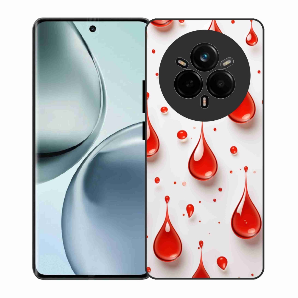 Gélový kryt mmCase na Realme 14 Pro 5G - červené kvapky
