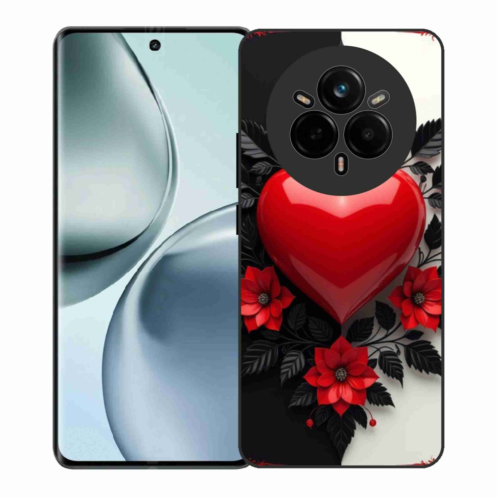 Gélový kryt mmCase na Realme 14 Pro+ 5G - červené srdce