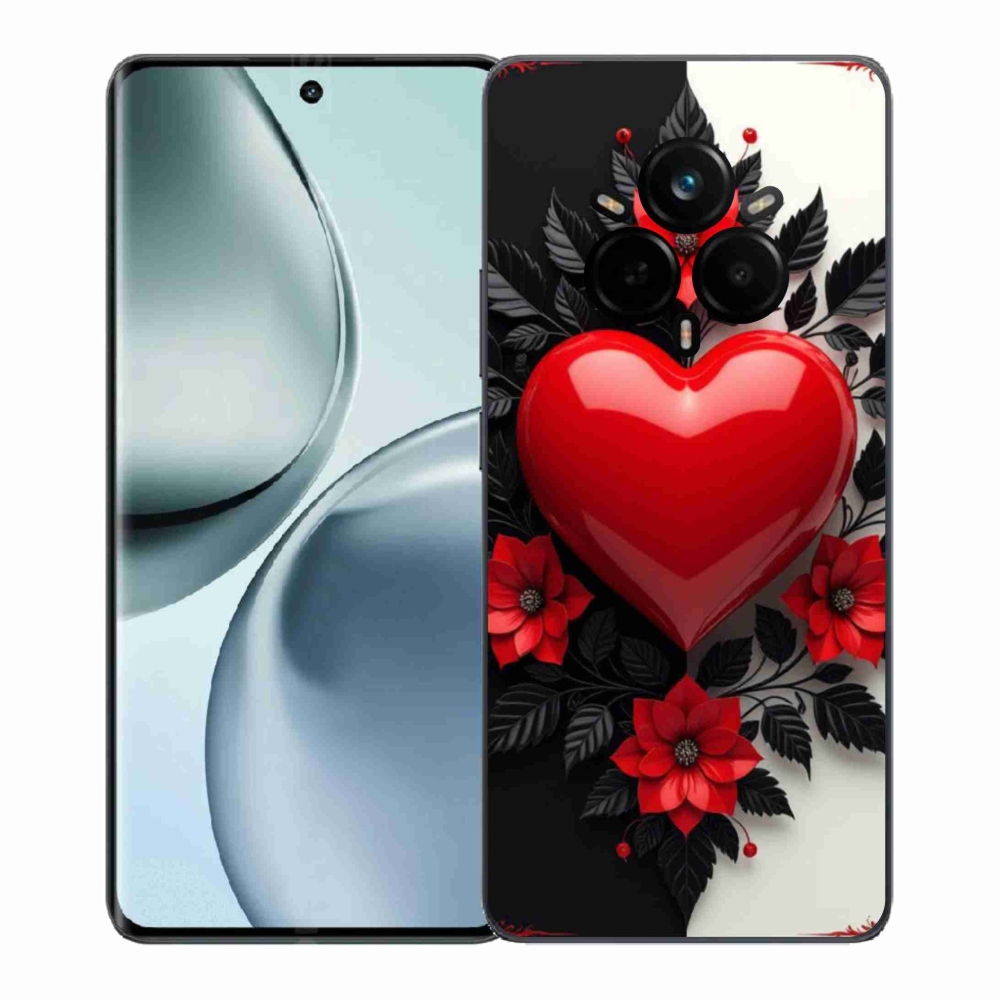 Gélový kryt mmCase na Realme 14 Pro+ 5G - červené srdce