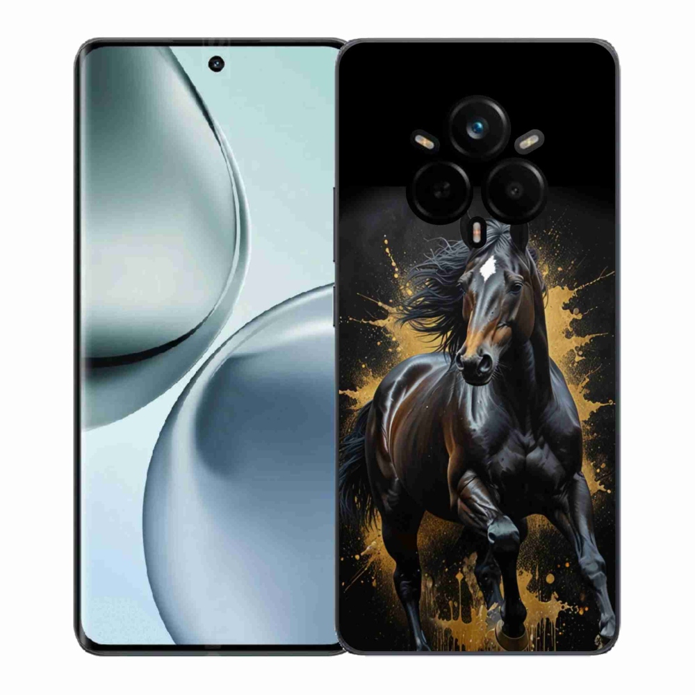 Gélový kryt mmCase na Realme 14 Pro 5G - elegantný čierny žrebec