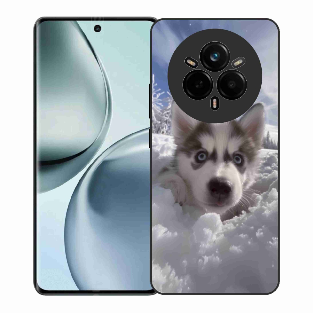 Gélový kryt mmCase na Realme 14 Pro+ 5G - husky v snehu