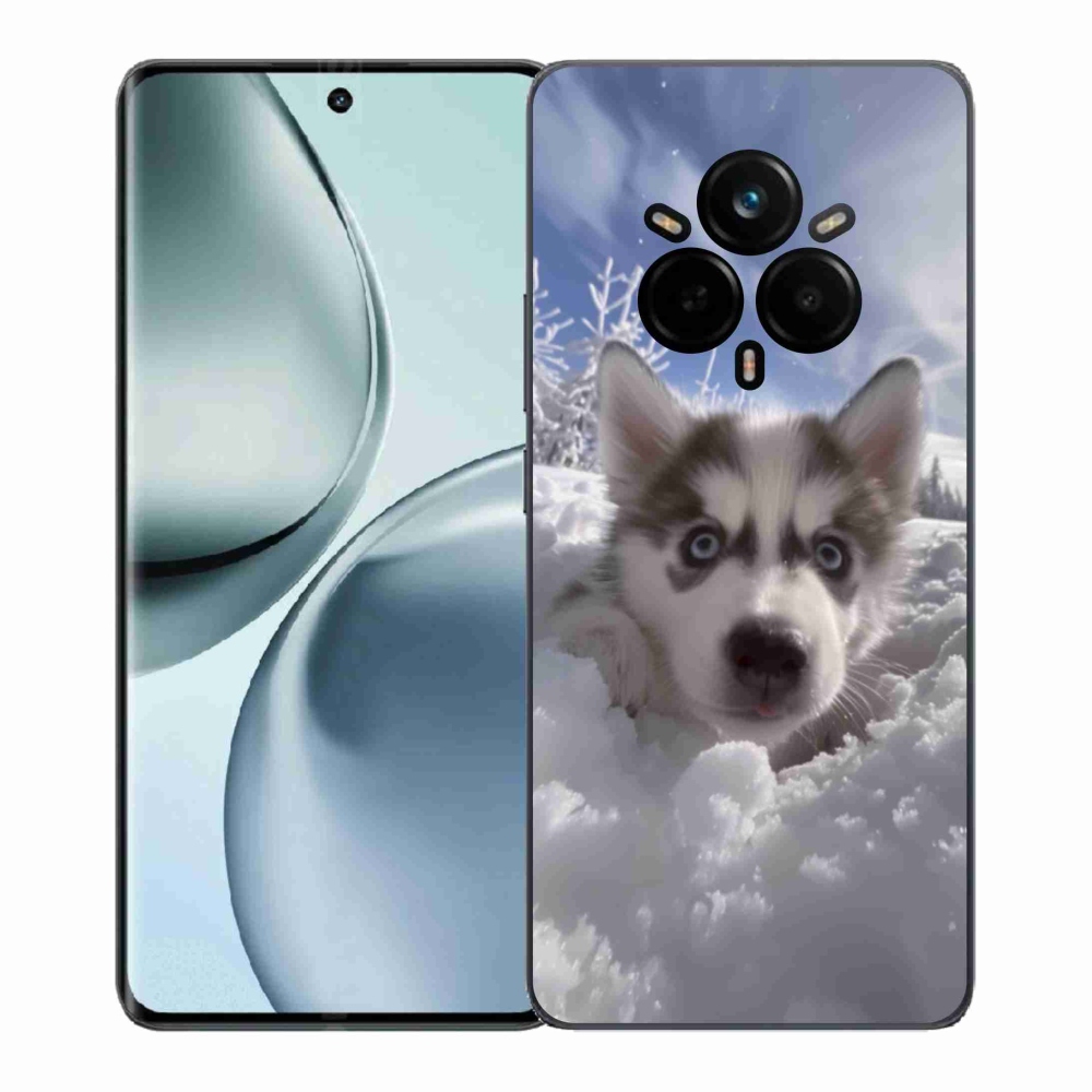 Gélový kryt mmCase na Realme 14 Pro 5G - husky v snehu