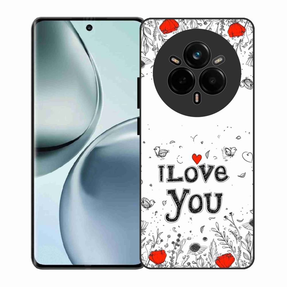 Gélový kryt mmCase na Realme 14 Pre 5G - I love you biele pozadie
