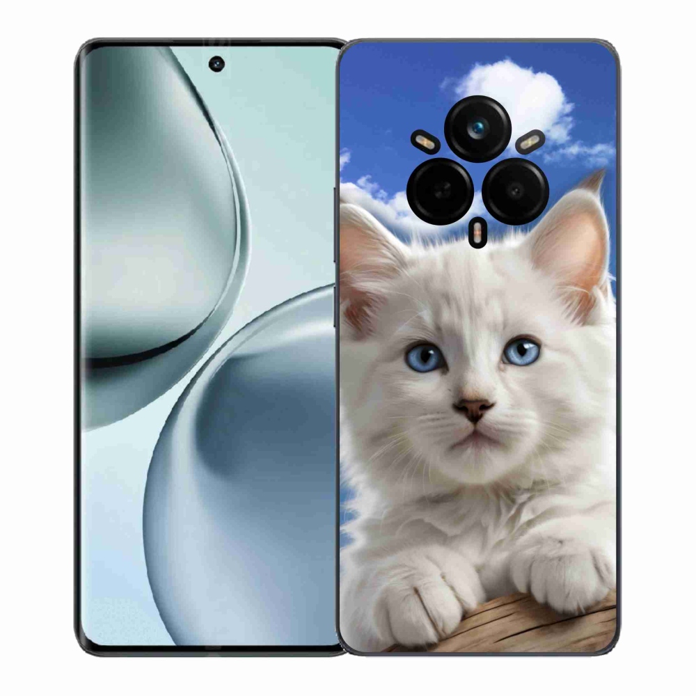 Gélový kryt mmCase na Realme 14 Pro 5G - mačiatko a oblaky