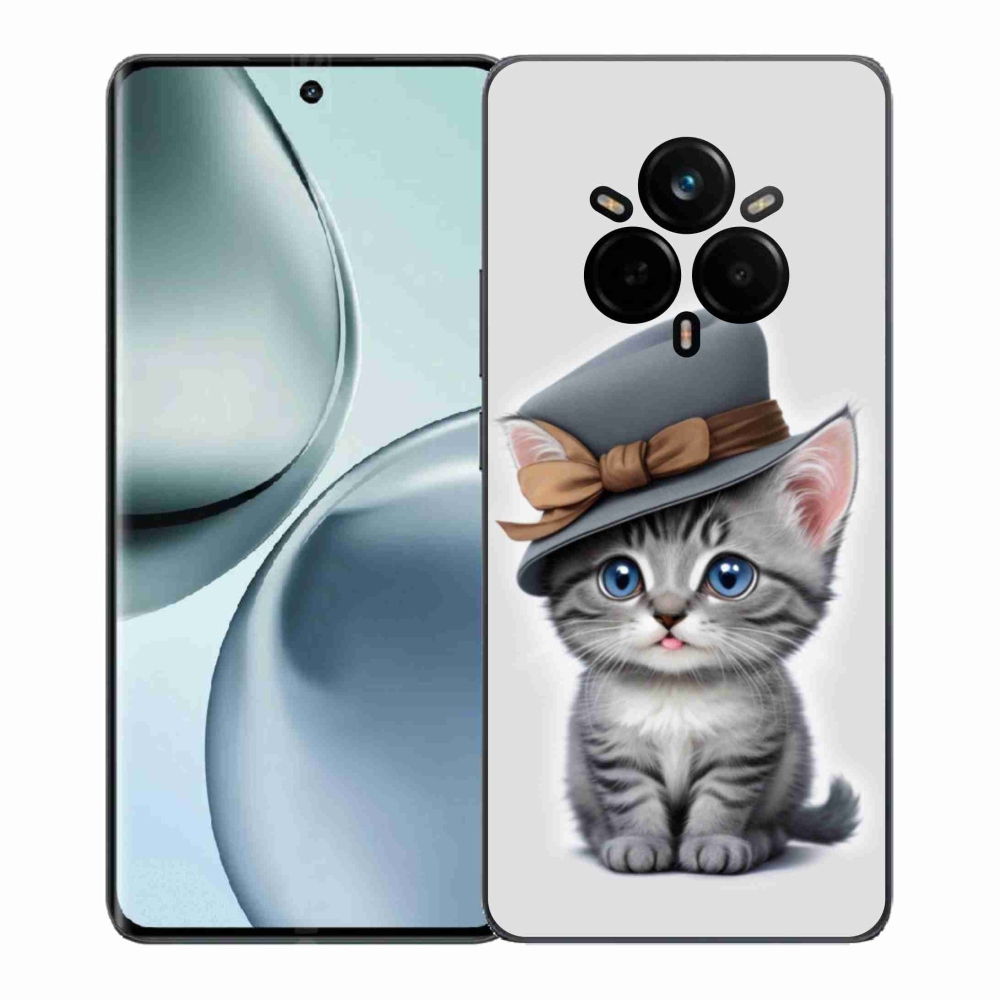 Gélový kryt mmCase na Realme 14 Pro 5G - mačiatko s klobúkom