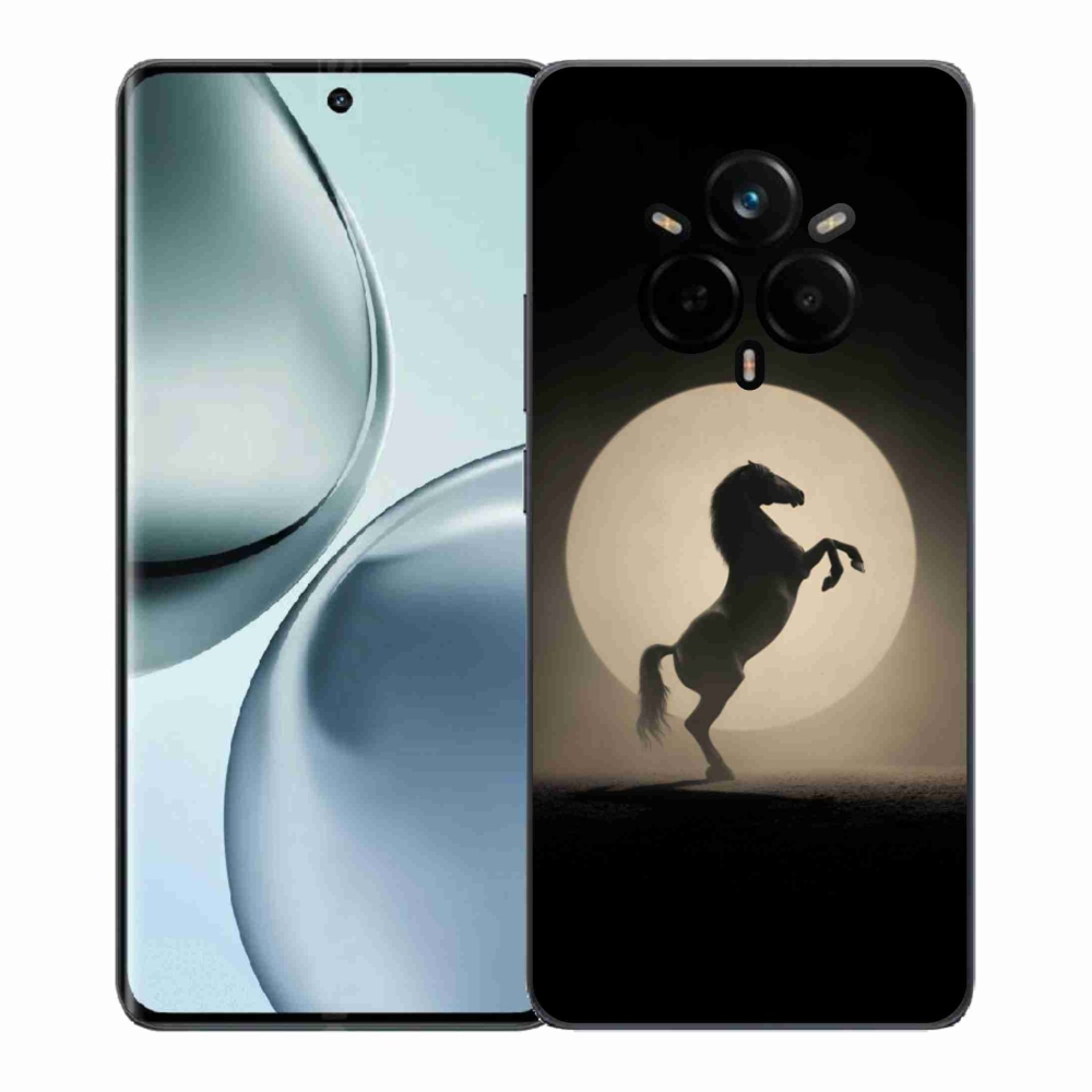 Gélový kryt mmCase na Realme 14 Pro+ 5G - kôň v siluete