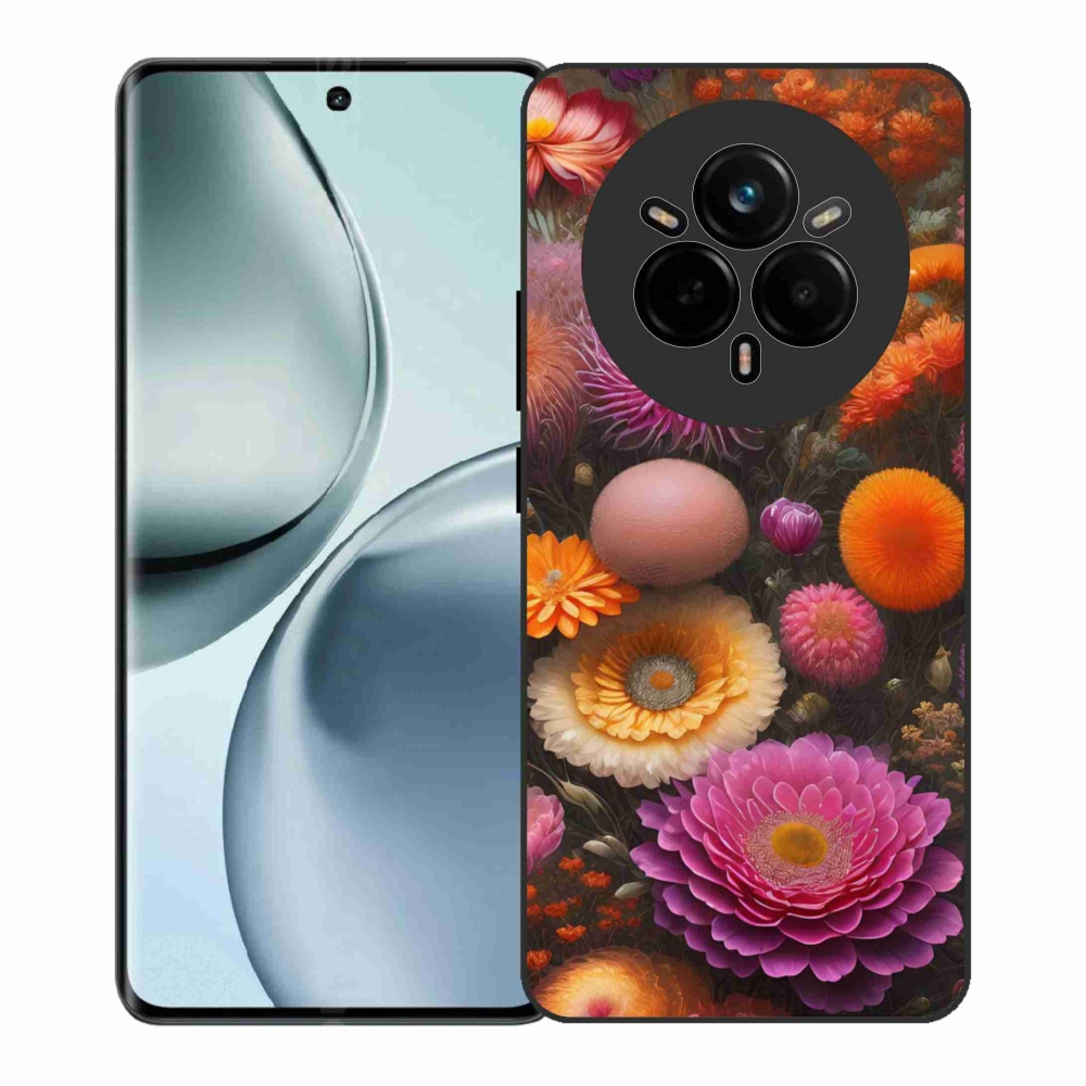 Gélový kryt mmCase na Realme 14 Pro+ 5G - kvetinová kompozícia