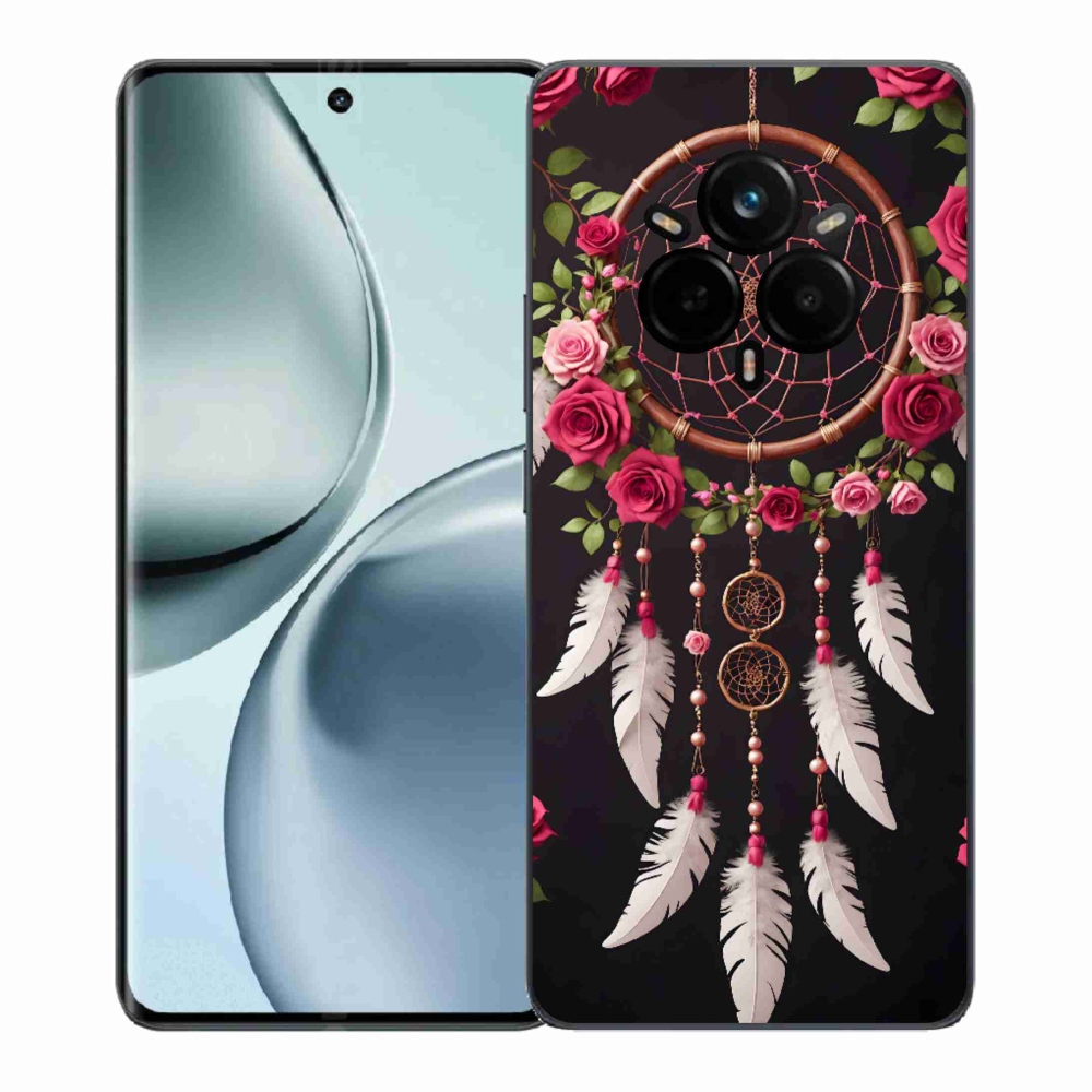 Gélový kryt mmCase na Realme 14 Pro+ 5G - lapač snov s ružami