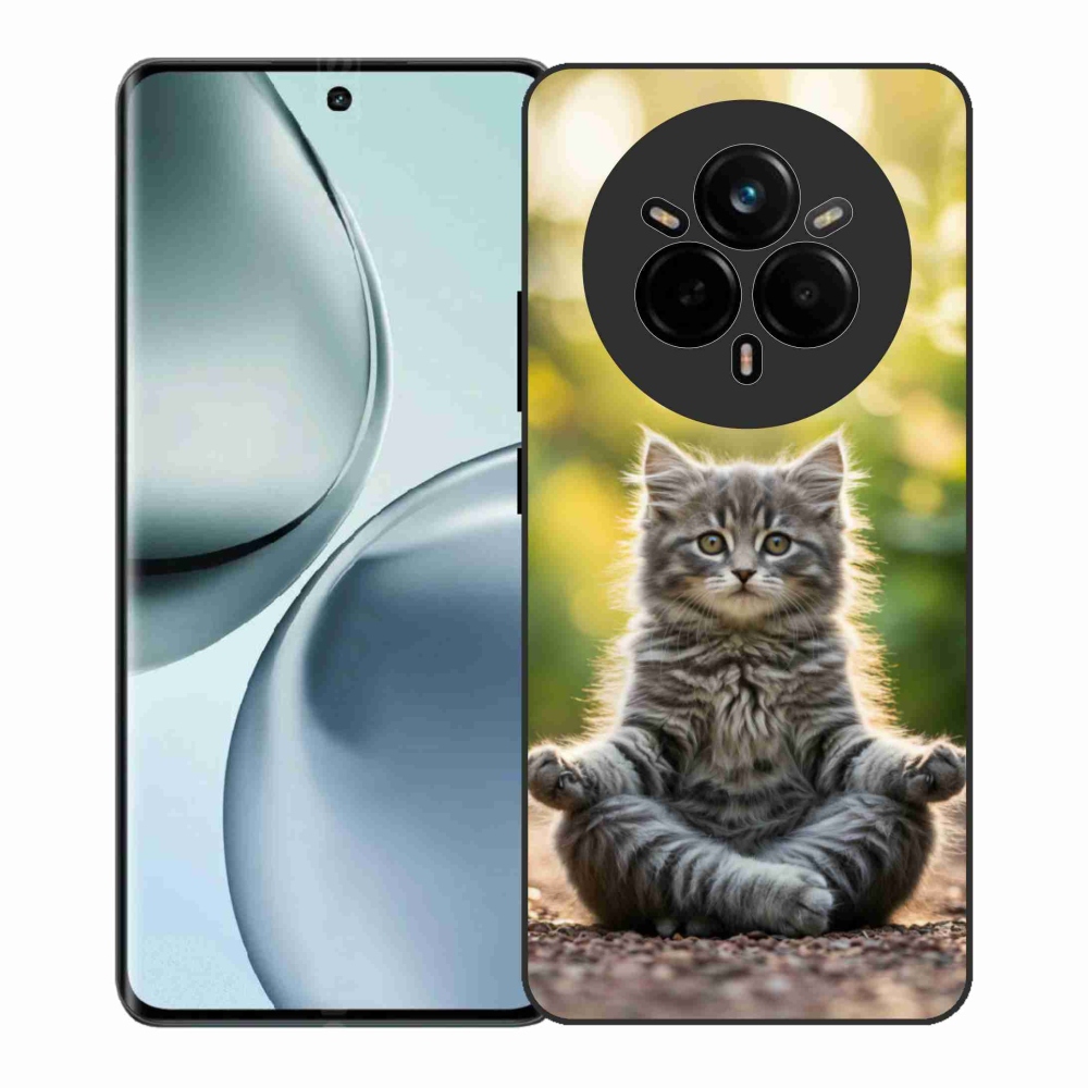 Gélový kryt mmCase na Realme 14 Pro+ 5G - meditujúce mačiatko