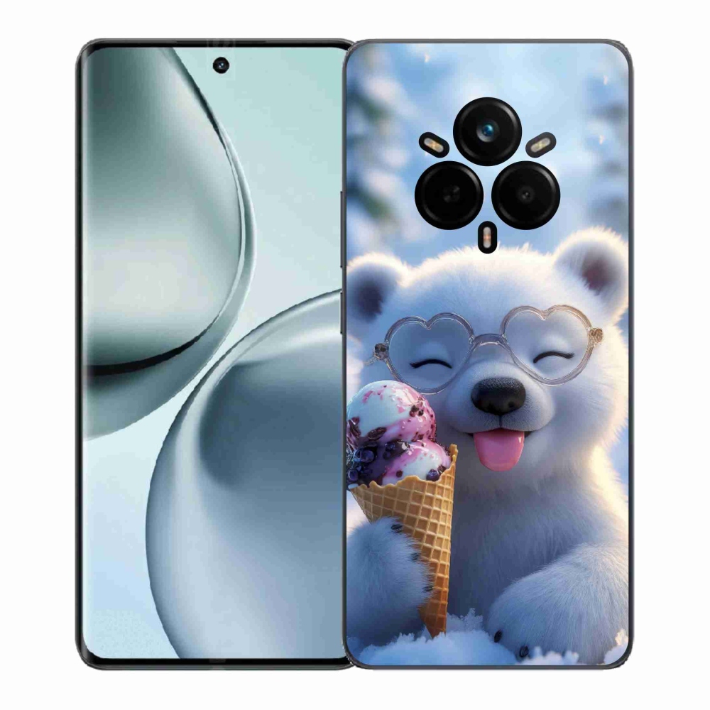 Gélový kryt mmCase na Realme 14 Pro 5G - medvedík so zmrzlinou