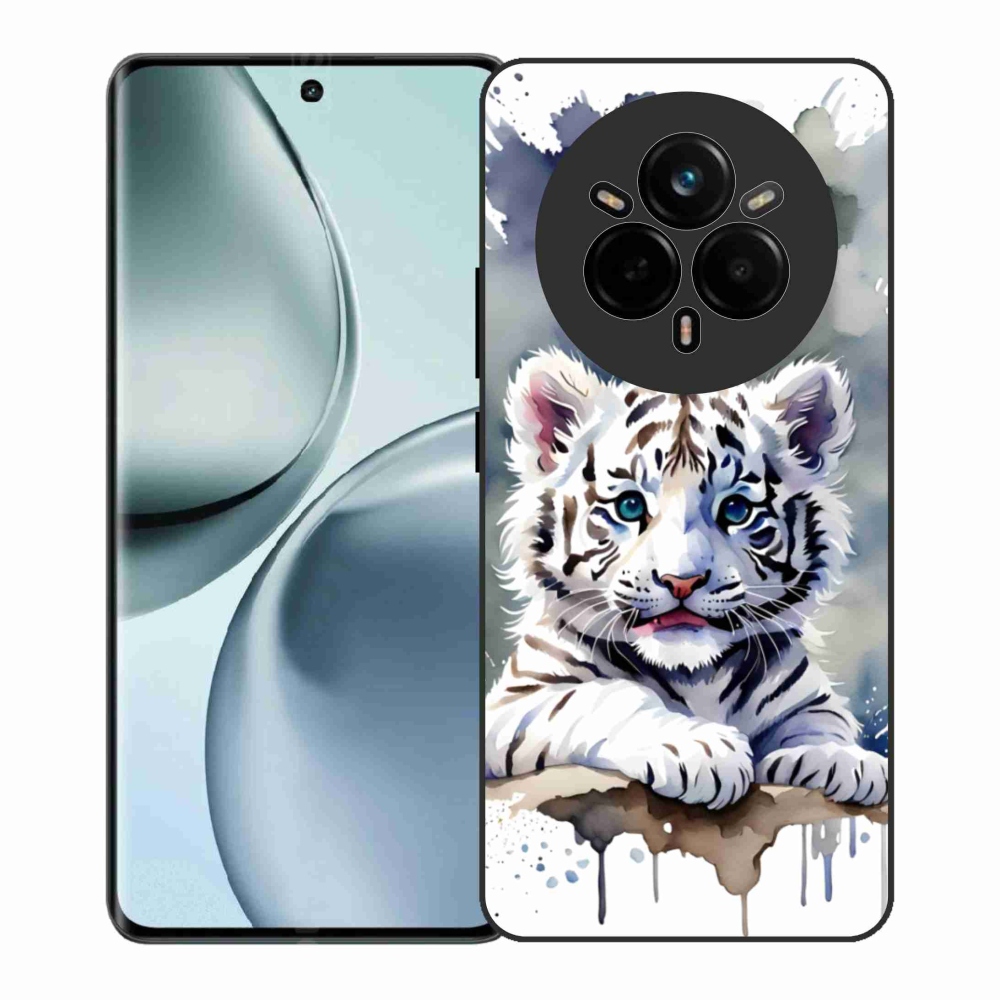 Gélový kryt mmCase na Realme 14 Pro+ 5G - mláďa bieleho tigra