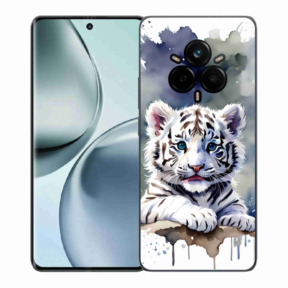 Gélový kryt mmCase na Realme 14 Pro 5G - mláďa bieleho tigra